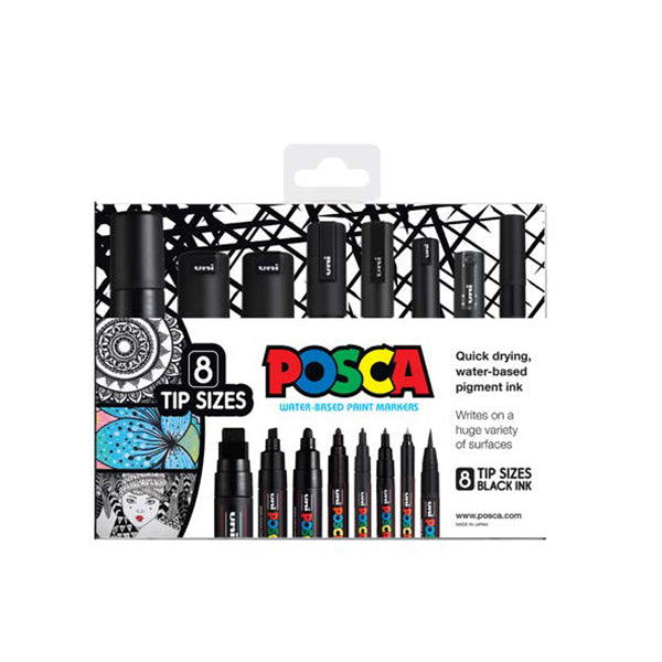 Mitsubishi Uni Posca Paint Marker Set 8 Colors PC-3M 8C – Japanese Taste