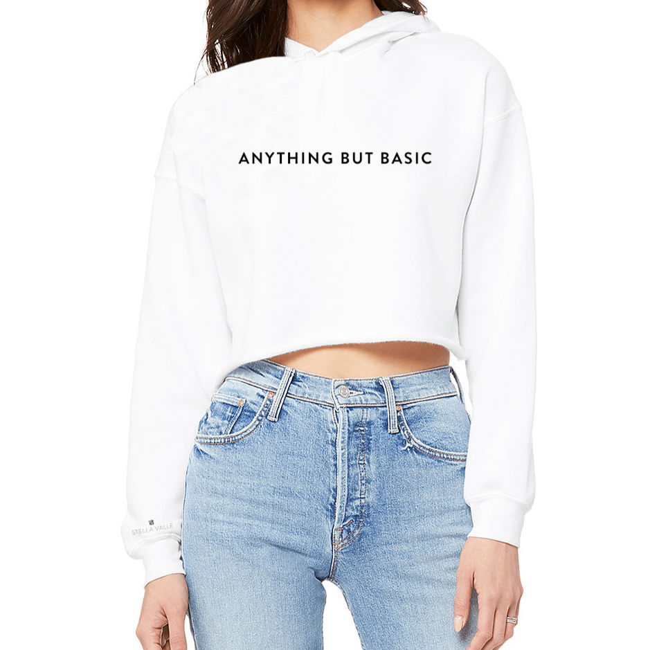 ANYTHING BUT BASIC Cropped Hoodie Sweatshirt