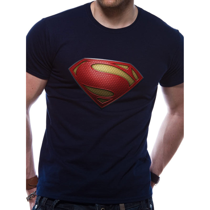 Superman Man Of Steel | Textured Logo T 