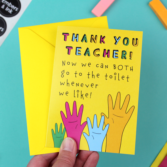 Thank You Teacher Joke Card Sheffield Makers Winter Gardens