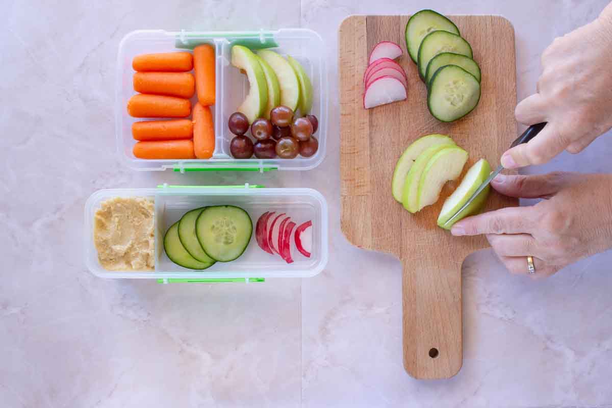 meal prep of vegetables