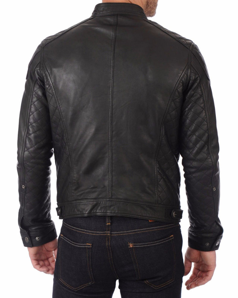 Men Real Lambskin Leather Jacket KM001 - Koza Leathers