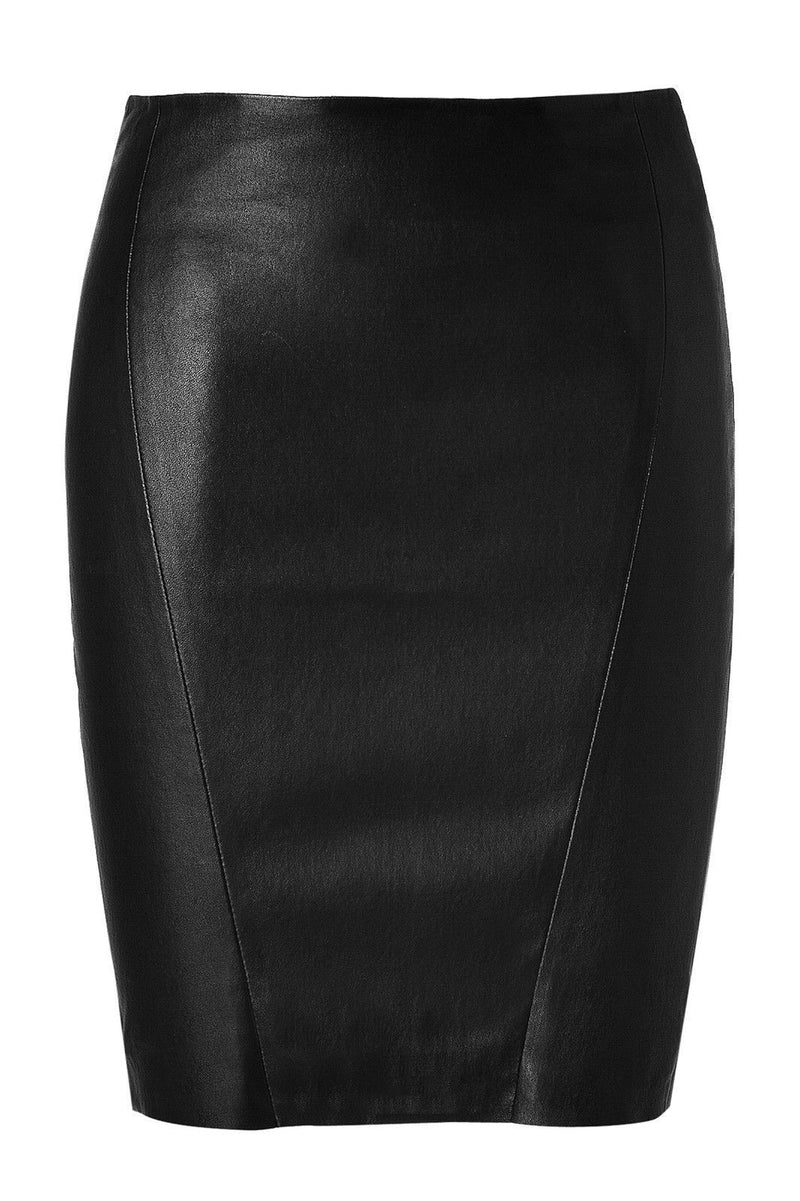 Genuine Leather Mini Skirt | Knee Length Womens Black Leather Skirt ...