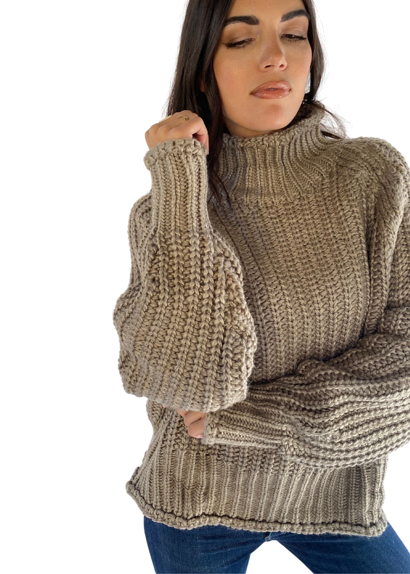 EN SAISON | Chunky Knit Sweater in Taupe