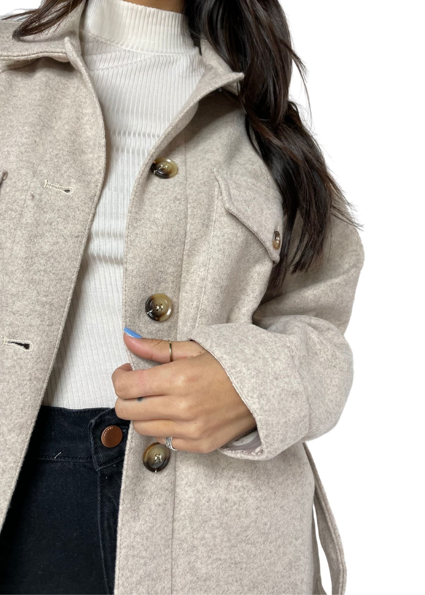 EN SAISON | Wool Blend Jacket in Natural