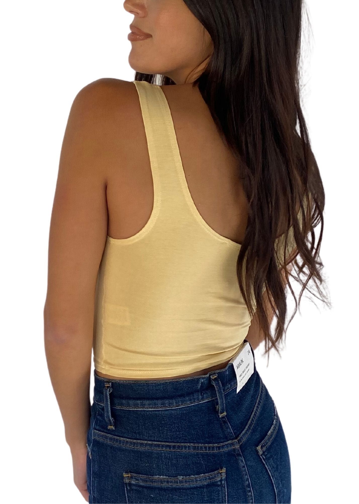 GROCERIES APPAREL | Fitted Crop Tank in Buckwheat