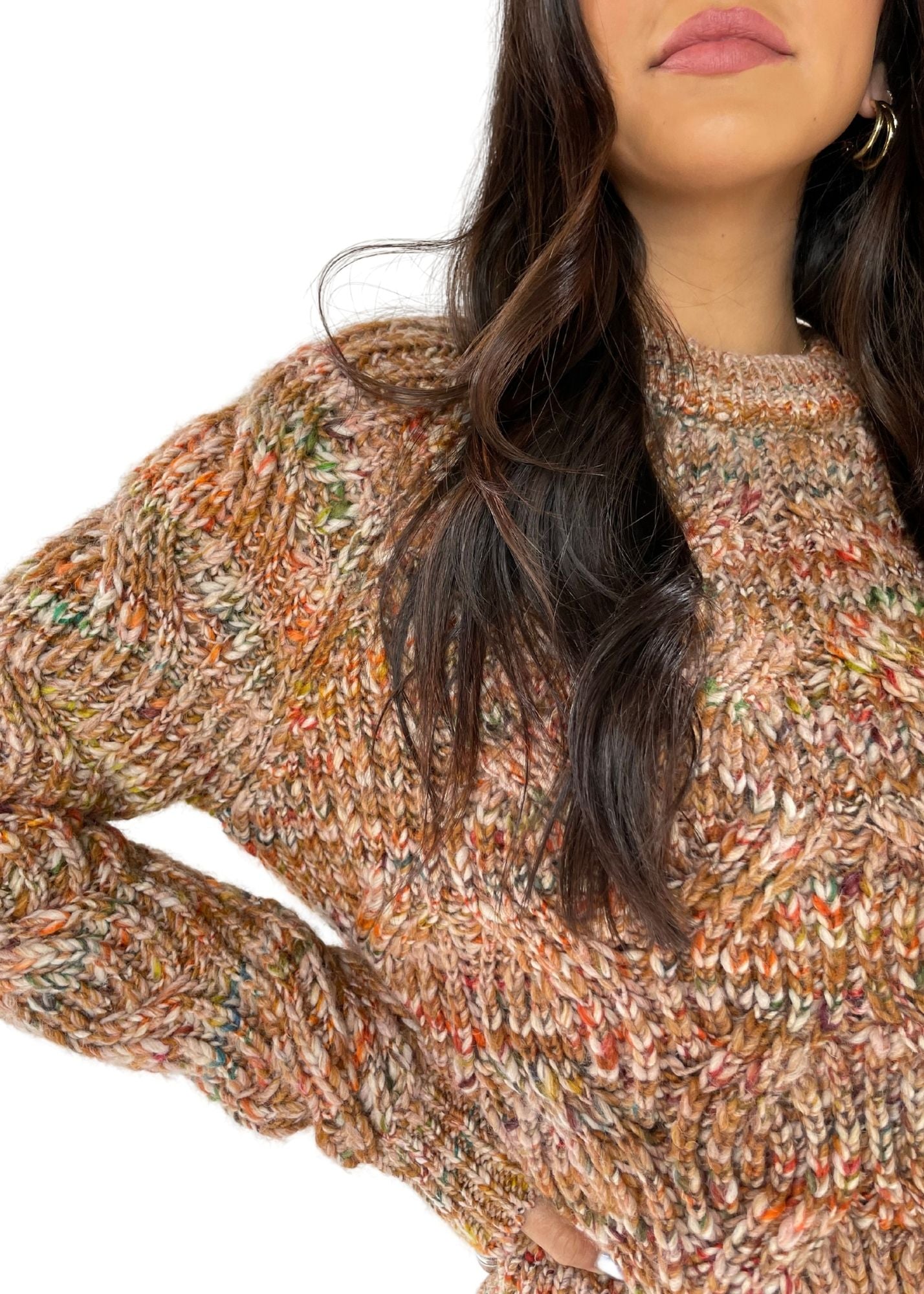 SCOTCH & SODA | Melange Crew Neck Knit Sweater in Multi