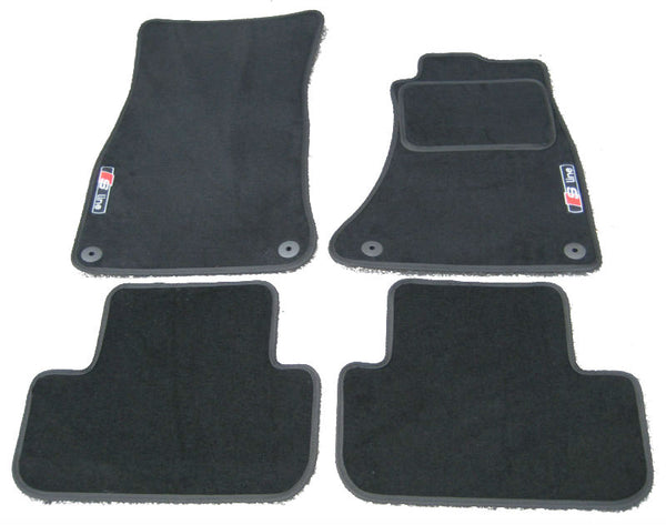 Car Mats In Black To Fit Audi A4 B8 2008 2015 S Line Logos