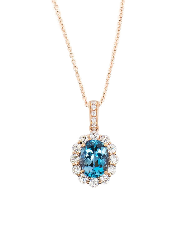 Santa Maria Aquamarine Pendant - Smith and Bevill Jewelers