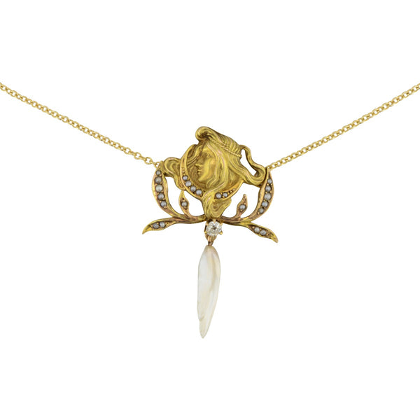 Cochella Art Nouveau Pendant - Smith and Bevill Jewelers