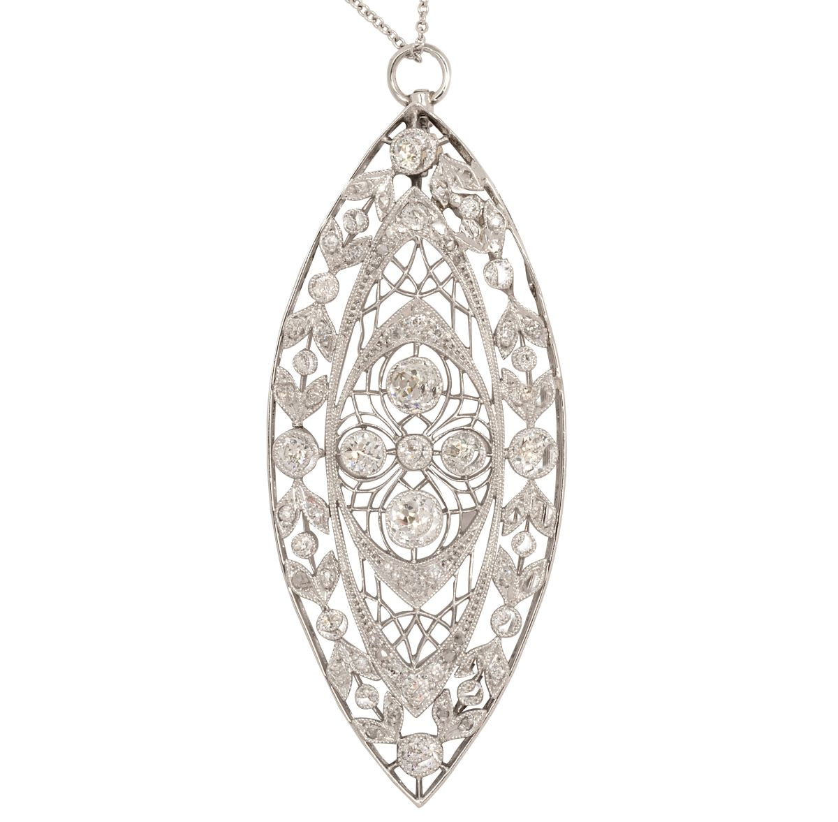 Antique Lace Diamond Necklace