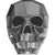 Swarovski Skull Beads 5750 13mm Crystal Silver Night