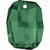 Swarovski Graphic Pendant #6685 Emerald 19mm