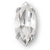 Preciosa Crystals Single Stone Setting Navette Silver 8x4mm