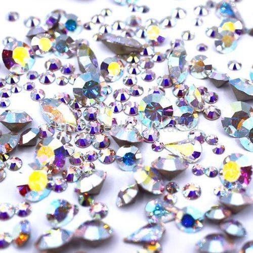 Crystal AB Flatback Hotfix Rhinestones - WhiBeArts