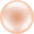 Preciosa Round Pearls Half Drilled Peach 8mm