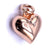 Rose Gold Plated Puffed Heart Charm