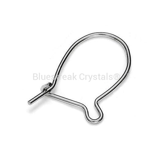 Solid Sterling Silver Earring Hook 925 Silver Earring Wire Findings (20mm)  G30005