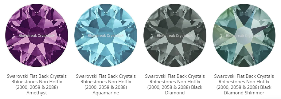 Swarovski Flatback Rhinestones Crystals (non hotfix)