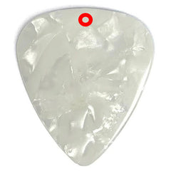 Make a hole in the guitar pick