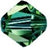 Preciosa Bicone Beads in emerald