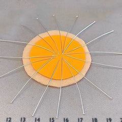 position the sun beams - brooch making project
