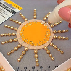 Repeat steps 3 and 4 for all the sun beams - brooch jewellery project
