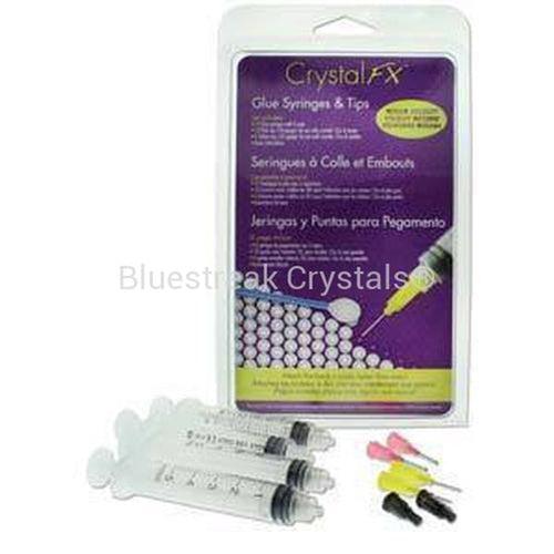 Glue syringe, glue application, rhinestone, applique, glue on