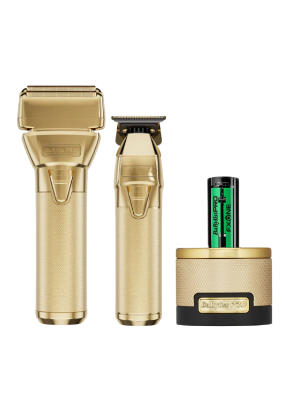 BaBylissPRO FXONE GOLDFX All-Metal Shaver & Trimmer Prepack #FX1FSTGPK