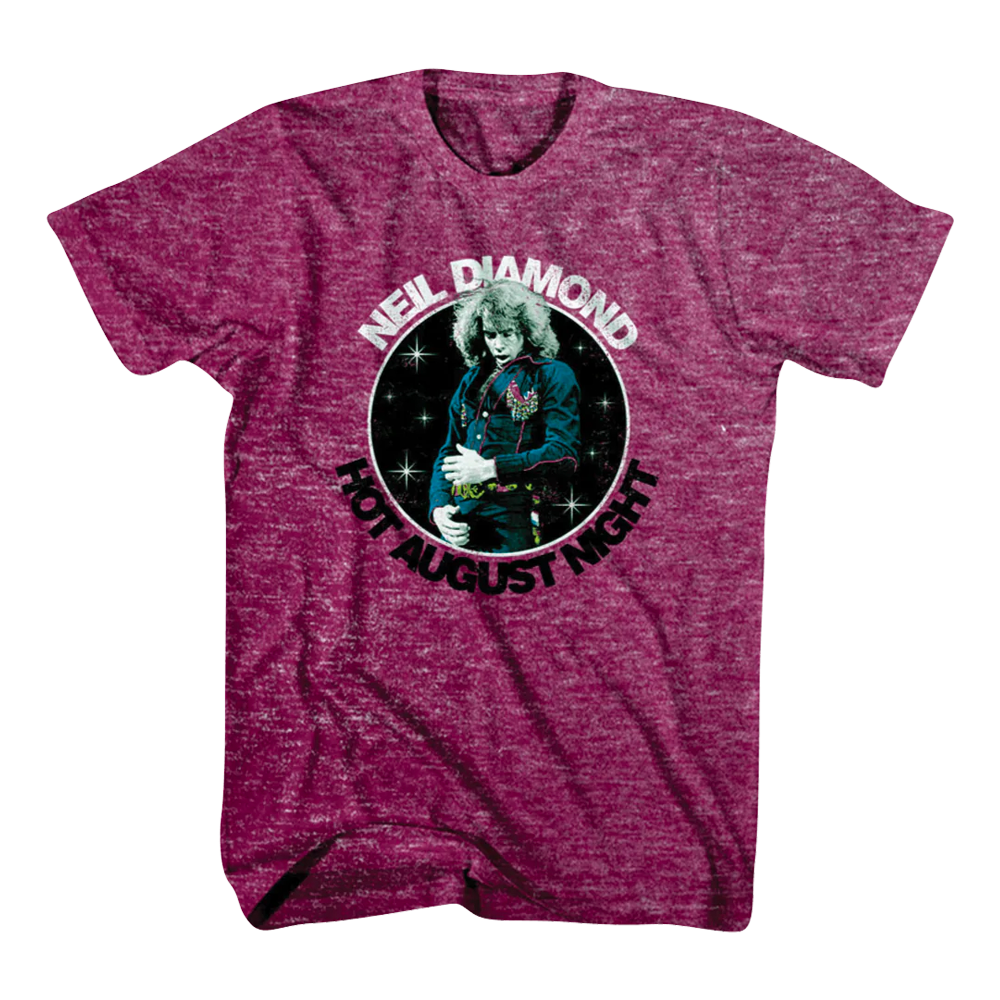 Hot August Night Maroon TShirt Neil Diamond Official Store