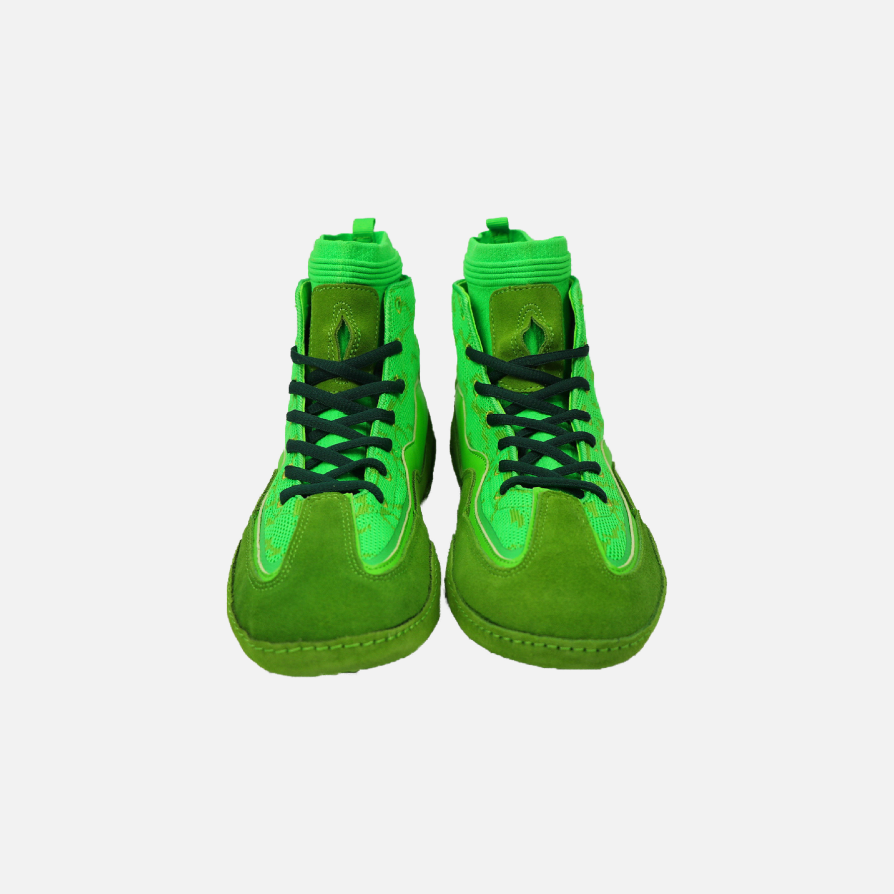 neon green wrestling shoes