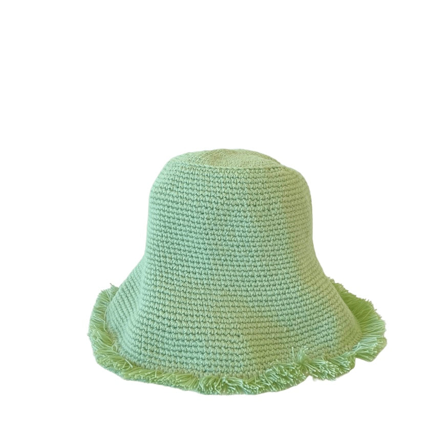 Blue Crochet Bucket Hat – Soraya Hennessy