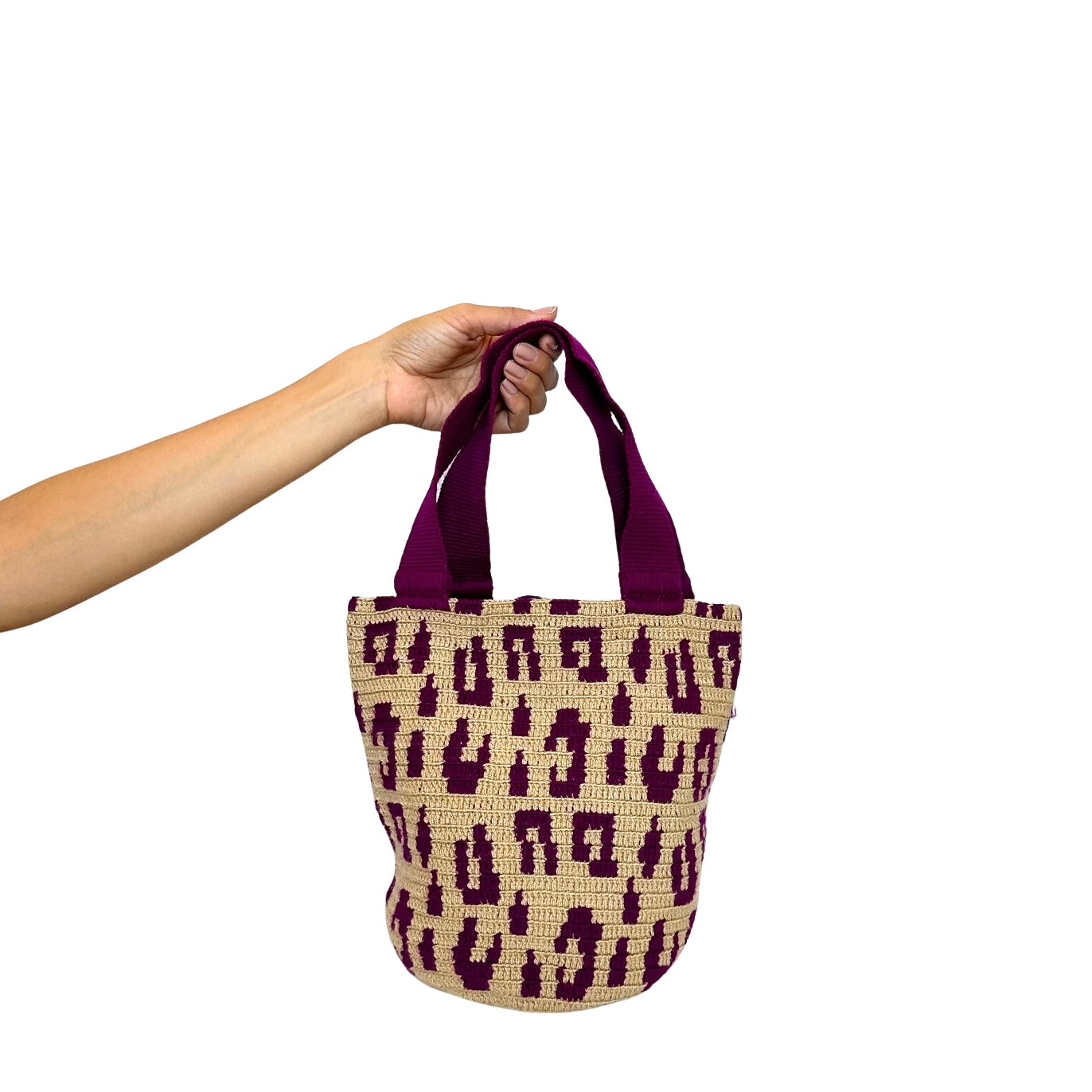 Burgundy Mini Leopard with straps - Soraya Hennessy product image