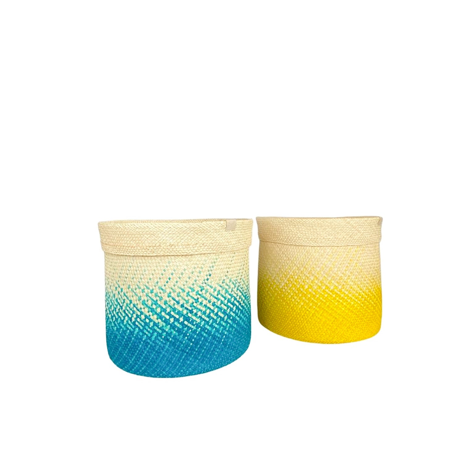 Woven All Purpose Basket: Yellow Ombre