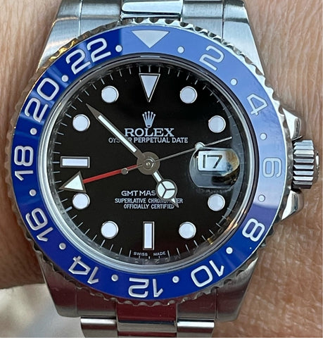 Rolex GMT Master II 40mm 116710 Mens Watch Factory Clone Blue Ceramic –  Juell Time