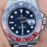 Rolex GMT Master II 116710 40mm Men’s Stainless Steel Watch Refinished Blue Dial Factory Clone Ceramic “Pepsi” Bezel Insert Mint