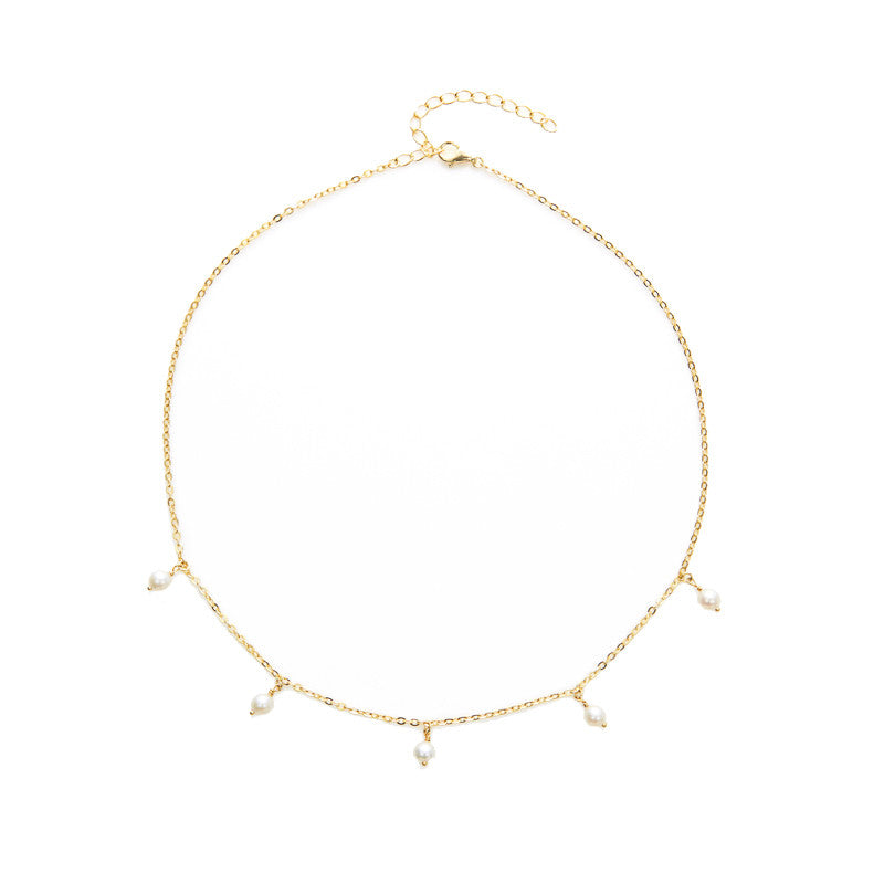 Rogers freshwater pearl choker or necklace (gold or silver) – Stella ...