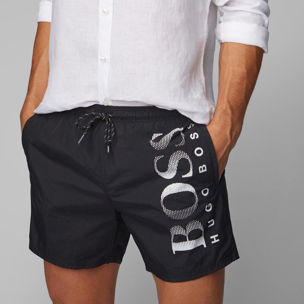 black boss shorts