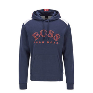 hugo boss curved logo hoodie