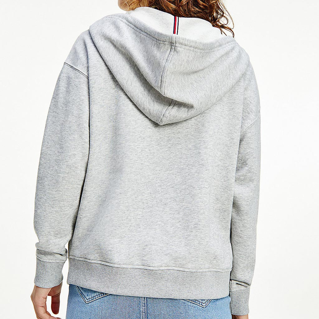 grey tommy hilfiger zip up hoodie