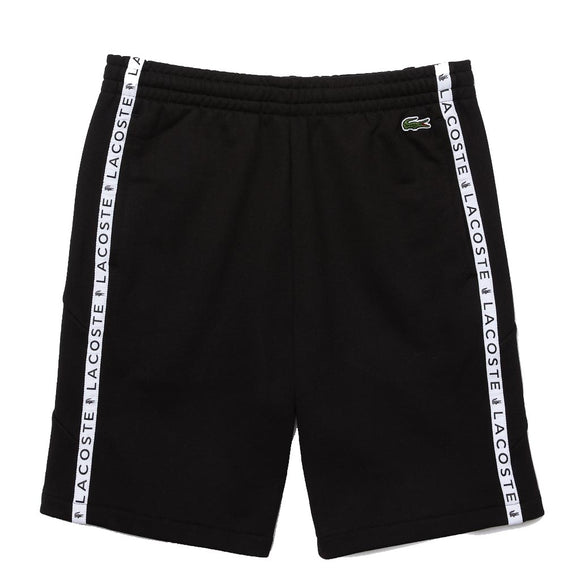 lacoste black fleece shorts