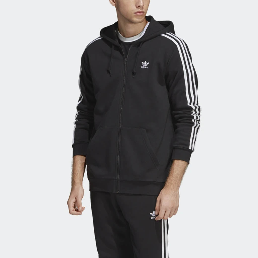 adidas striped hoodie mens