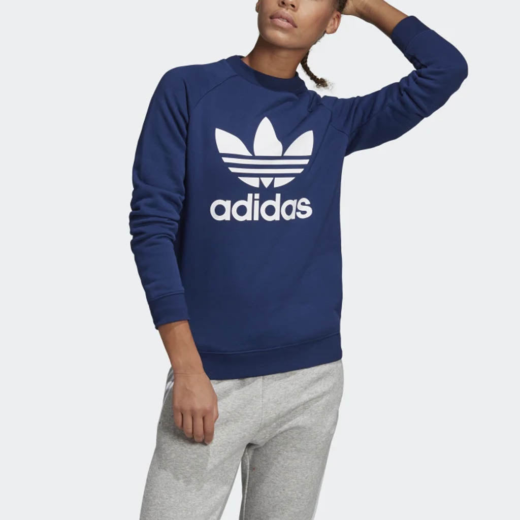 adidas sweatshirt navy blue
