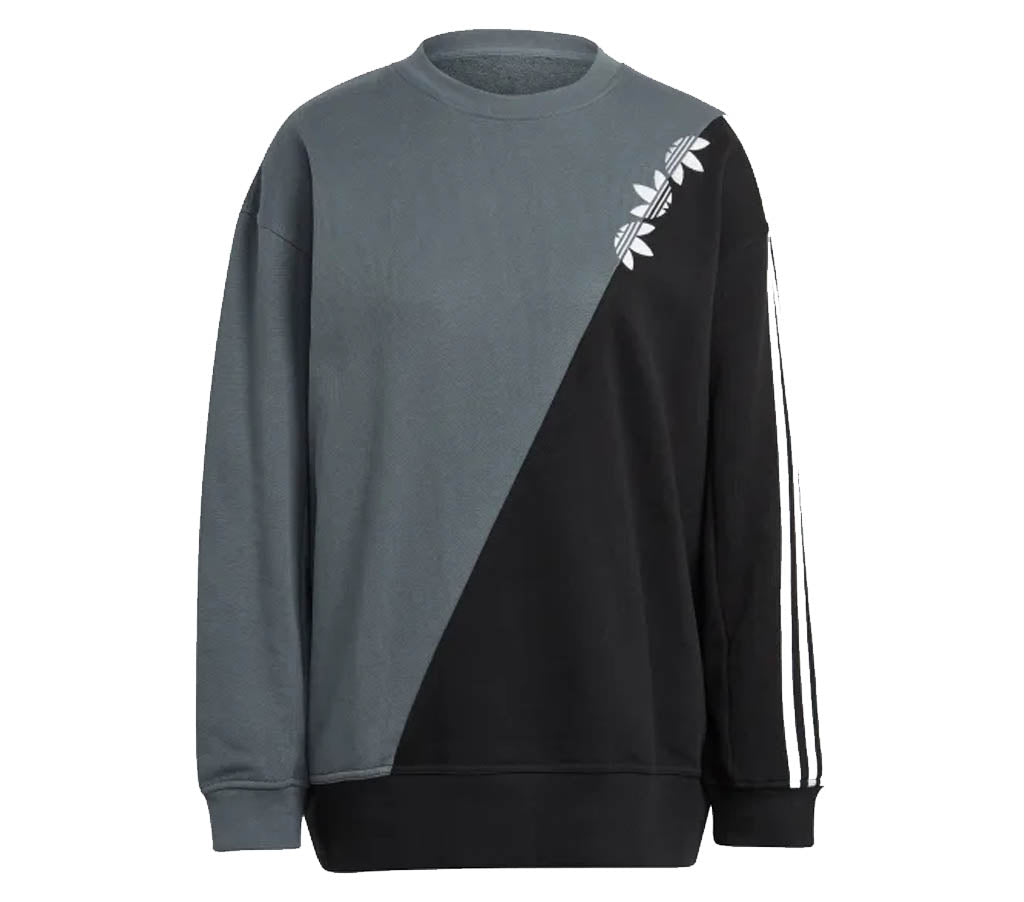 women's adidas originals adicolor sliced trefoil crewneck sweatshirt