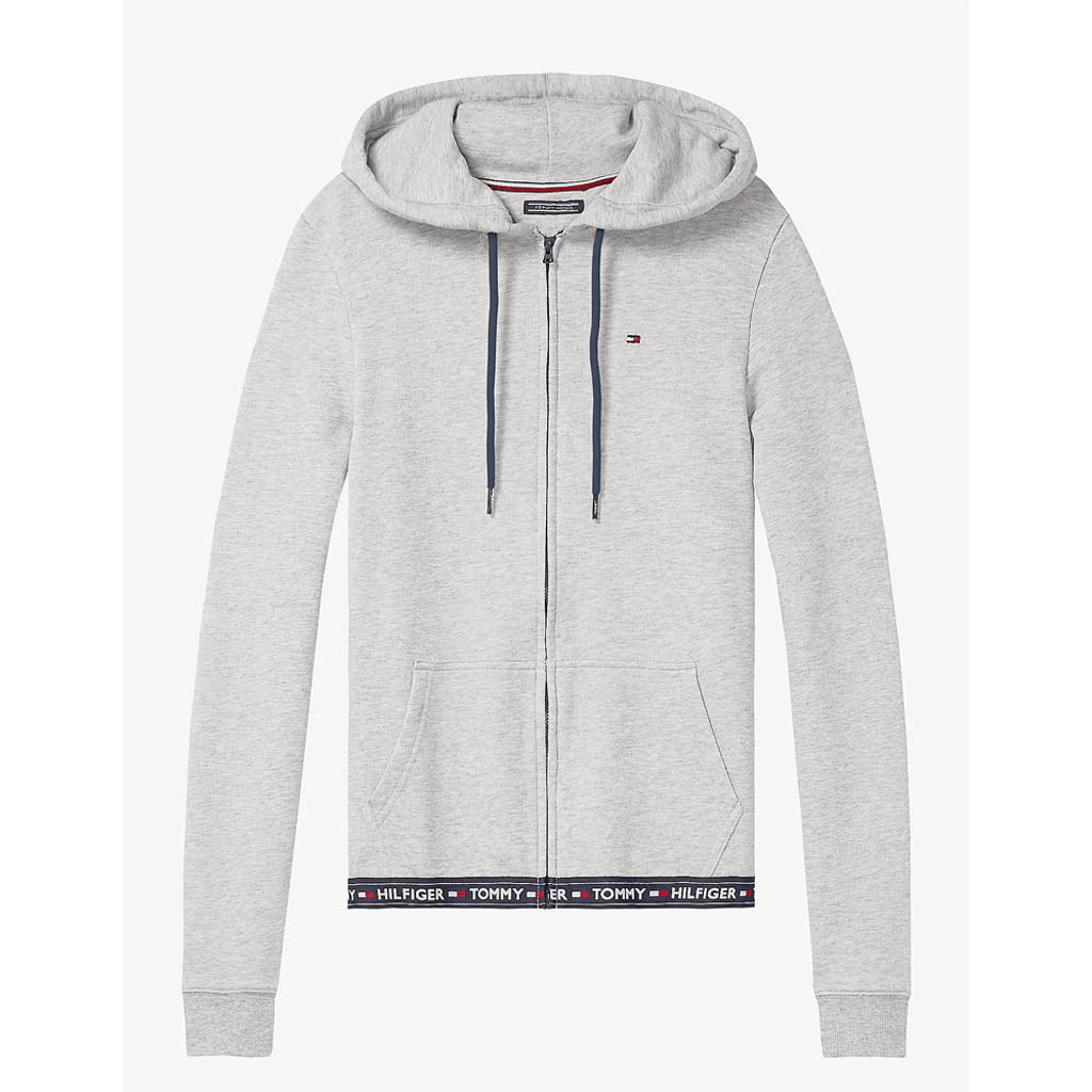 WOMEN'S COTTON TERRY LOUNGE HOODY GREY 