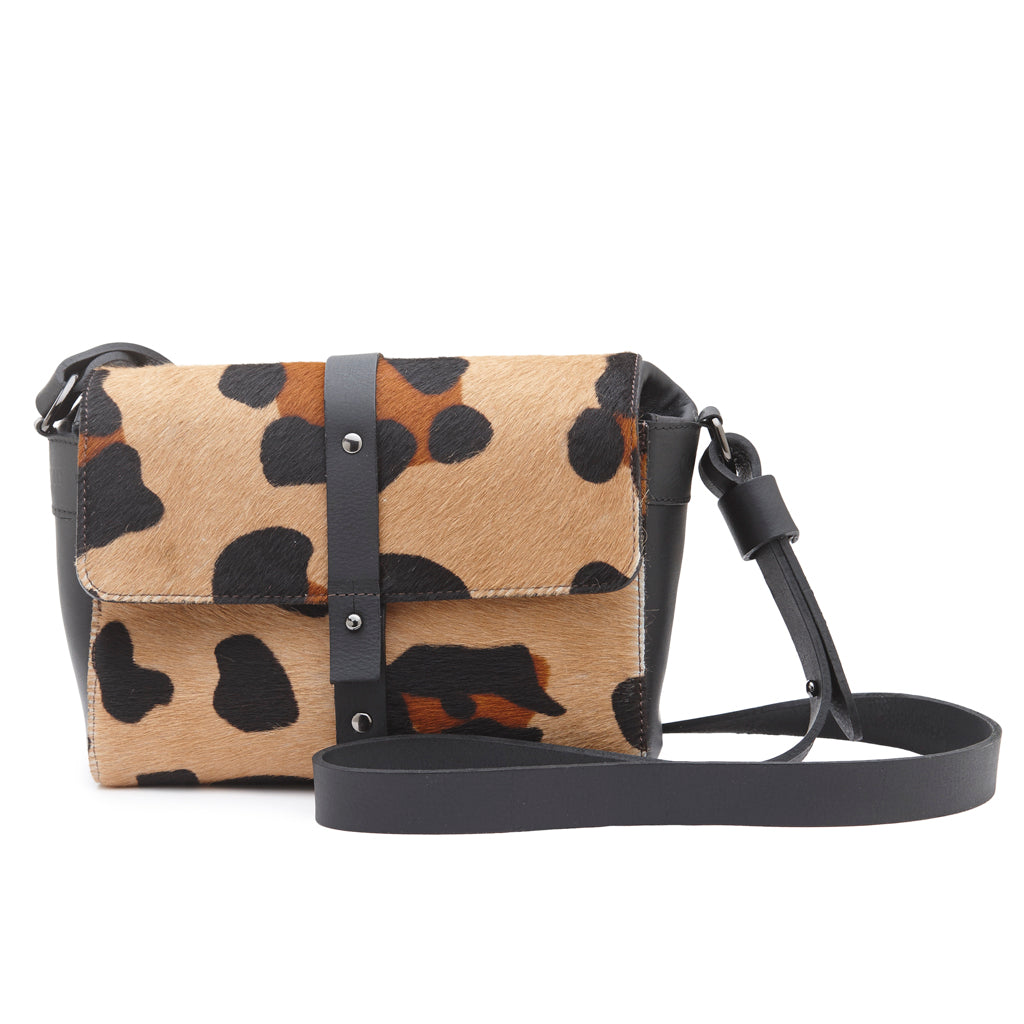 Shop Cross Body Bag Sophia Satchel Leopard Print Cowhide Convictbags