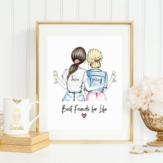 PERSONALISED Friends Show Quotes Birthday Gift Present Home Wall photo HIS HER...