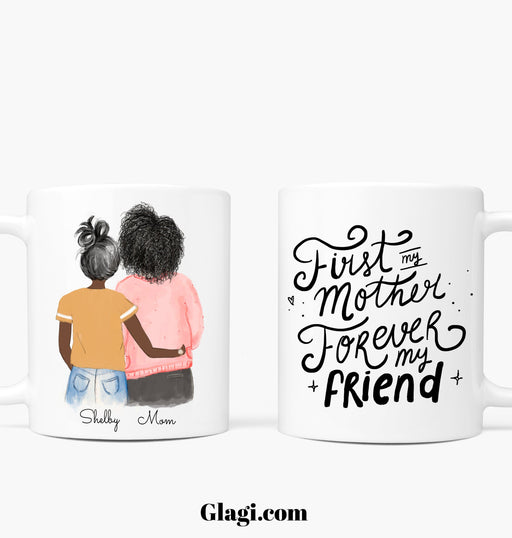 Personalized Two Daughters and Mom Mug — Glacelis