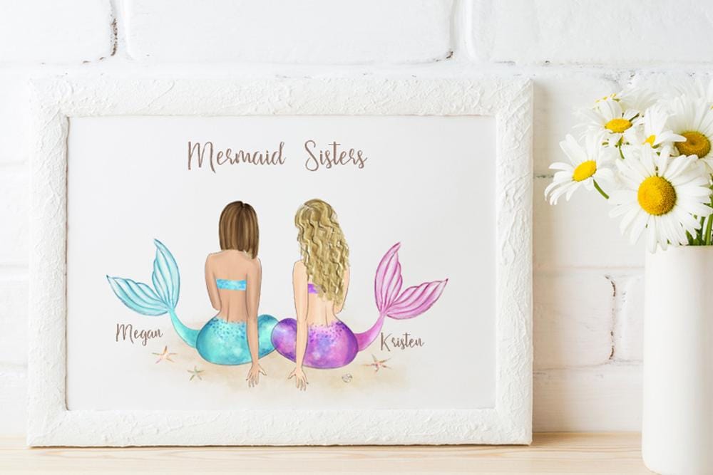 mermaid wall art ebay