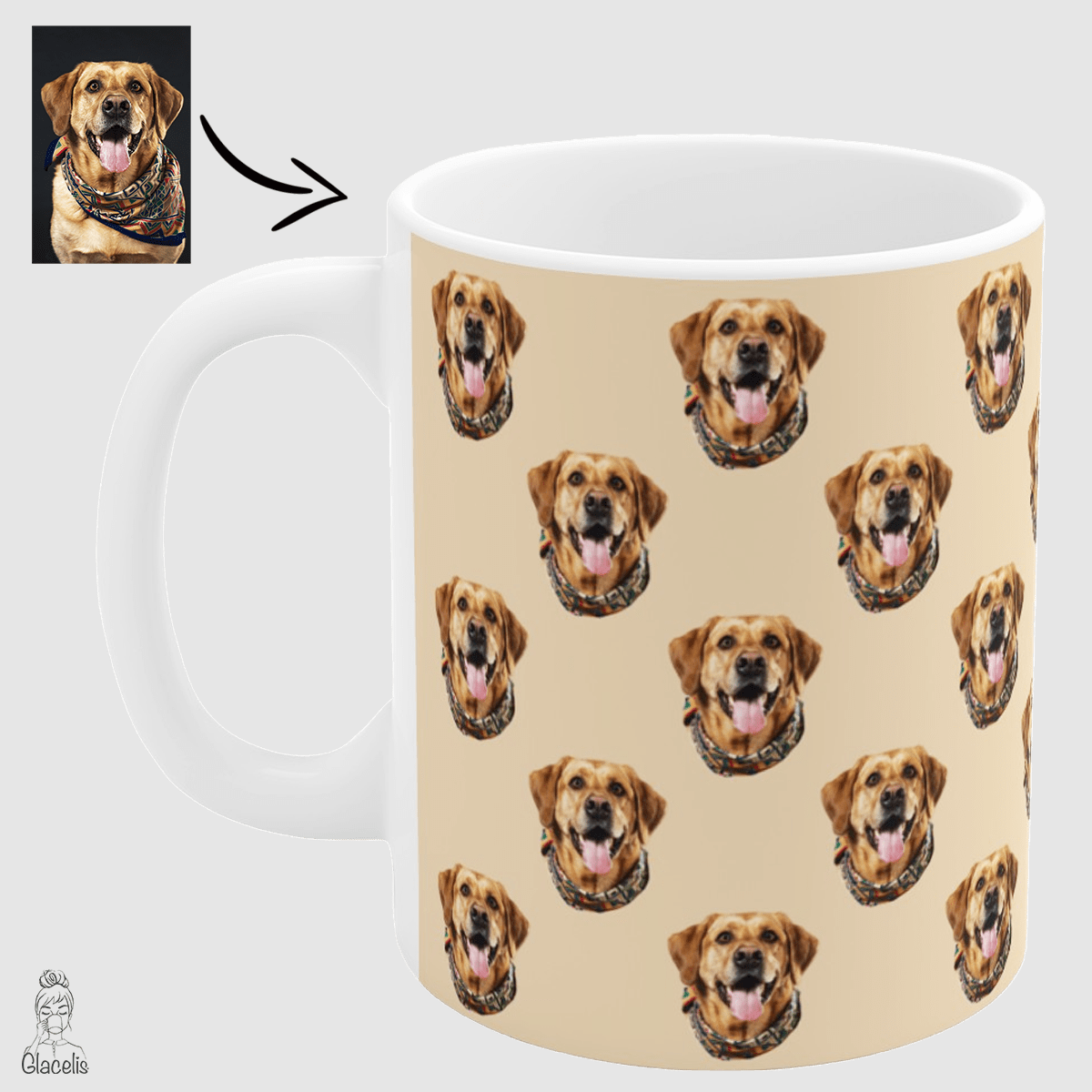 Custom Face Dog Mug – Glacelis